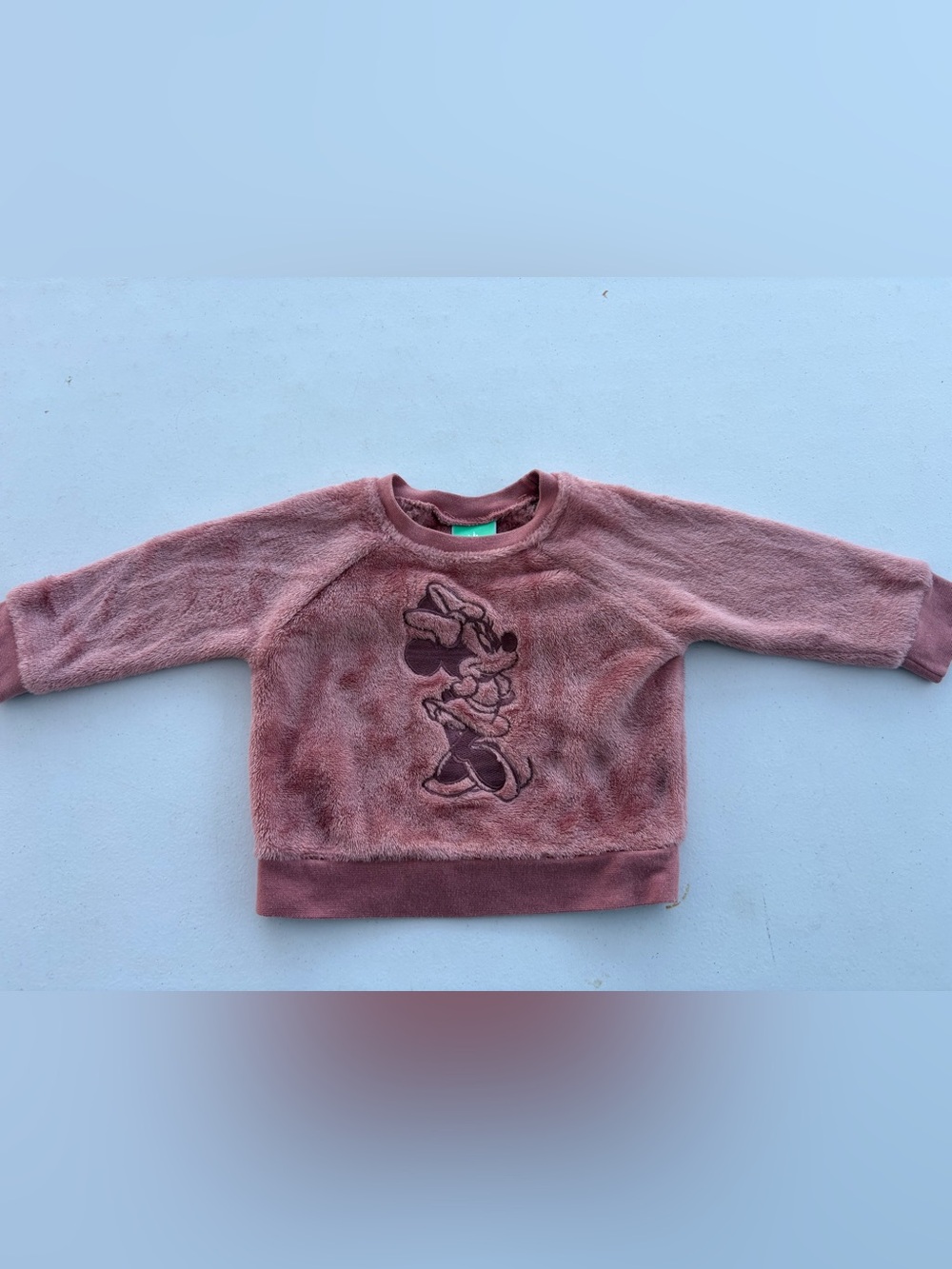 Disney Mauve Plush Minnie Sweatshirt